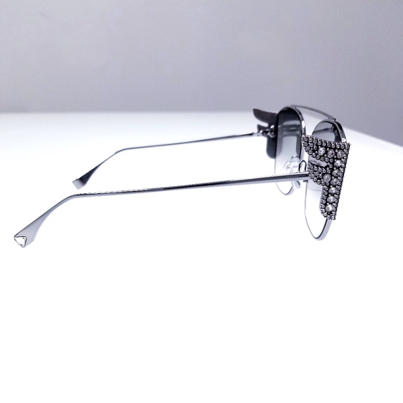 NWT FENDI FF 0380 G/S 6LB Ruthenium SUNGLASSES - Picture 6 of 8